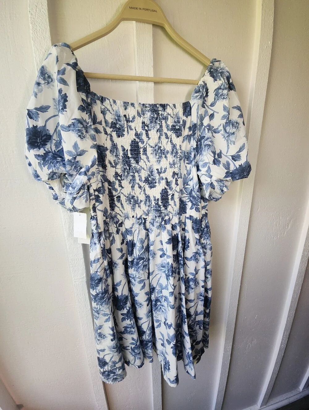 Abercrombie Kids Emerson Puff Sleeve Sundress Blue Floral Size 15/16